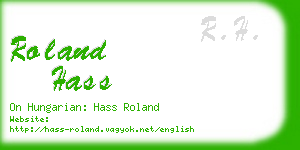 roland hass business card